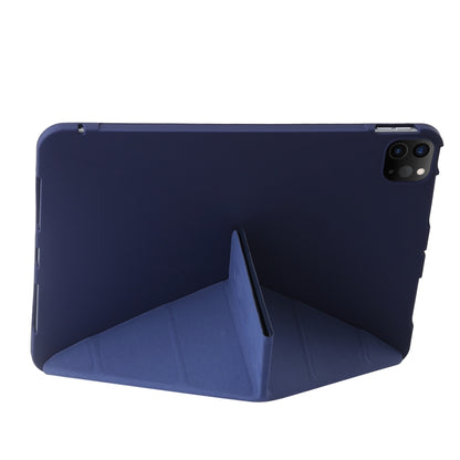 For iPad Pro 13 2024 TPU Deformation Flip Leather Tablet Case with Holder(Dark Blue) - iPad Pro 13 2024 Cases by buy2fix | Online Shopping UK | buy2fix