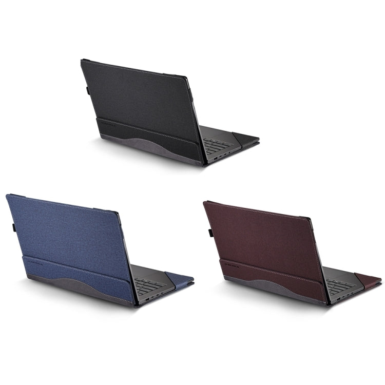 For HP Spectre X360 14 inch 14-eu Leather Laptop Shockproof Protective Case(Dark Blue) - 14.1 inch by buy2fix | Online Shopping UK | buy2fix
