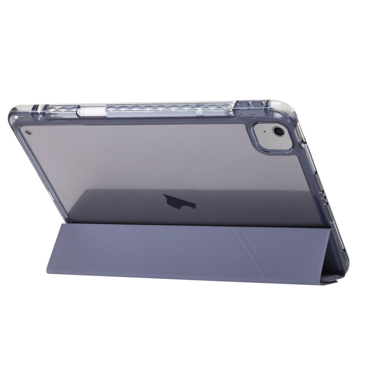 For iPad Pro 11 2024 Clear Acrylic Deformation Leather Tablet Case(Grey) - iPad Pro 11 2024 Cases by buy2fix | Online Shopping UK | buy2fix