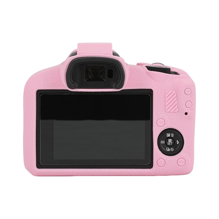 For Canon EOS R100 Litchi Texture Soft Silicone Protective Case(Pink) - Protective Case by buy2fix | Online Shopping UK | buy2fix