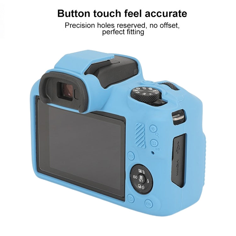 For Canon EOS R100 Glossy Soft Silicone Protective Case(Blue) - Protective Case by buy2fix | Online Shopping UK | buy2fix