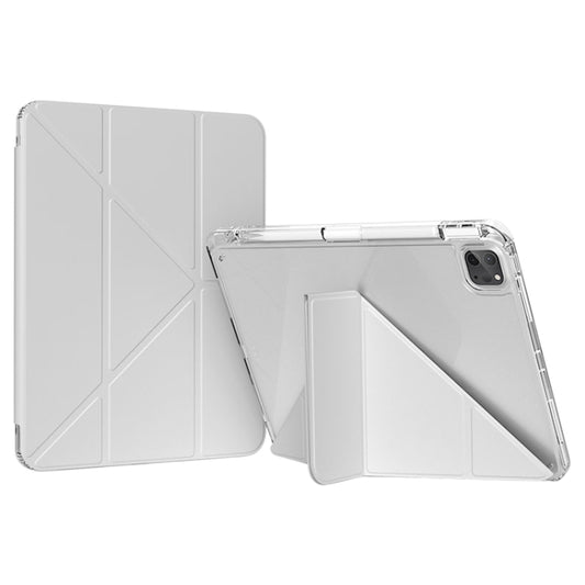For iPad Pro 11 2024 GEBEI Deformation Leather Tablet Case(Grey) - iPad Pro 11 2024 Cases by GEBEI | Online Shopping UK | buy2fix