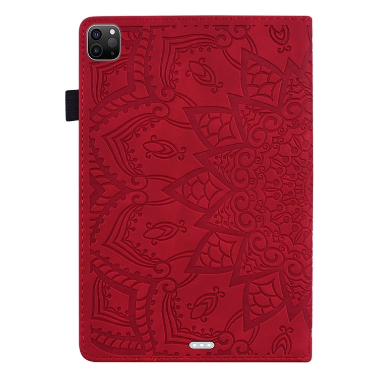 For iPad Pro 11 2024 Calf Texture Embossed Leather Tablet Case(Red) - iPad Pro 11 2024 Cases by buy2fix | Online Shopping UK | buy2fix