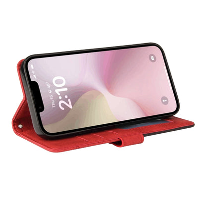 For iPhone SE 2024 Dual-color Splicing Flip Leather Phone Case(Red) - More iPhone Cases by buy2fix | Online Shopping UK | buy2fix