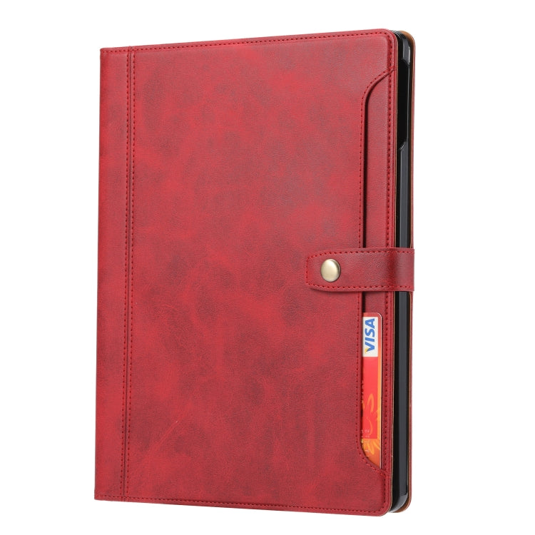 For iPad Pro 13 2024 Calf Texture Double Fold Clasp Horizontal Flip Leather Smart Tablet Case(Red) - iPad Pro 13 2024 Cases by buy2fix | Online Shopping UK | buy2fix