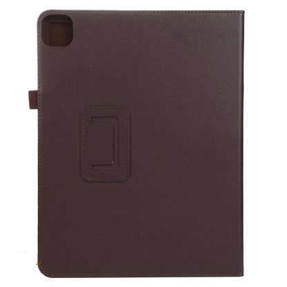 For iPad Air 11 2024 Litchi Texture Solid Color Leather Tablet Case(Brown) - iPad Air 11 2024 Cases by buy2fix | Online Shopping UK | buy2fix