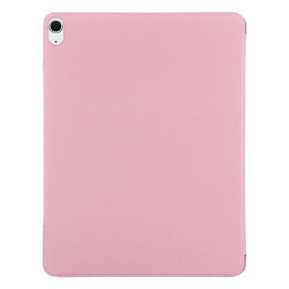 For iPad Air 11 2024 Double-sided Clip Fixed Buckle Magnetic PU Leather Smart Tablet Case(Light Pink) - iPad Air 11 2024 Cases by buy2fix | Online Shopping UK | buy2fix