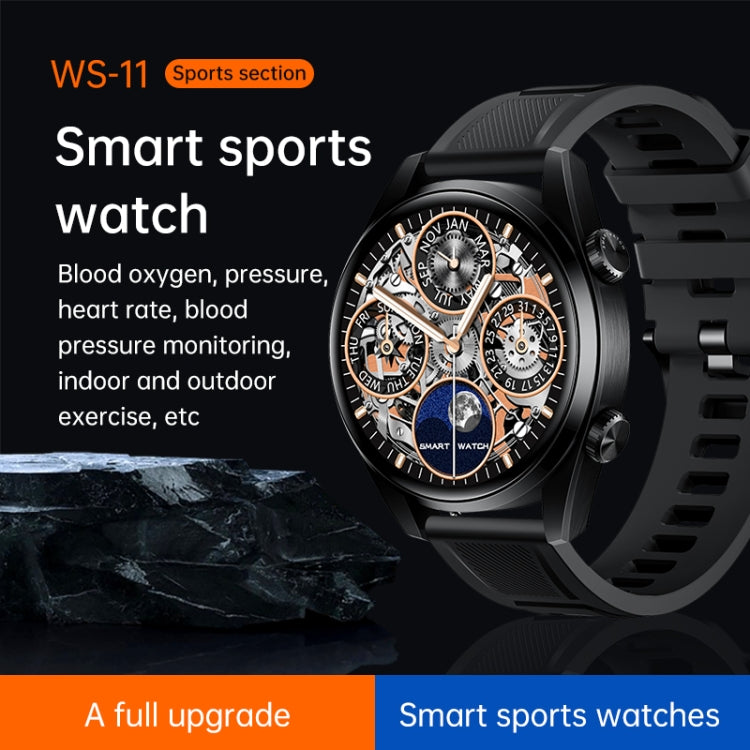 WS-11 1.43 inch IP67 Sport Smart Watch, Support Bluetooth Call / Sleep / Blood Oxygen / Heart Rate / Blood Pressure Health Monitor(Silver) - Smart Watches by buy2fix | Online Shopping UK | buy2fix