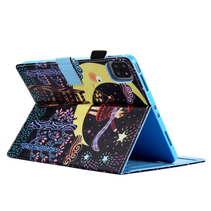 For iPad Pro 11 2024 Colored Drawing Leather Smart Tablet Case(Catch Stars Girl) - iPad Pro 11 2024 Cases by buy2fix | Online Shopping UK | buy2fix