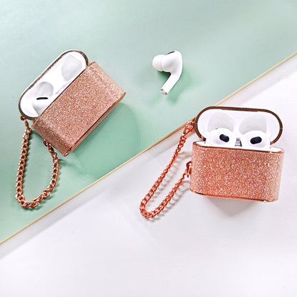 For AirPods 2 / 1 Cylindrical Glitter Leather Texture Bluetooth Earphone Protective Case(Silver) - For AirPods 1/2 by buy2fix | Online Shopping UK | buy2fix