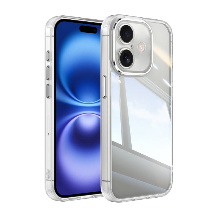 For iPhone 16 Acrylic Hybrid TPU Armor Shockproof Phone Case(Transparent) - iPhone 16 Cases by buy2fix | Online Shopping UK | buy2fix