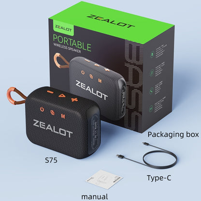 Zealot S75 Portable Outdoor IPX6 Waterproof Bluetooth Speaker(Camouflage) - Waterproof Speaker by ZEALOT | Online Shopping UK | buy2fix