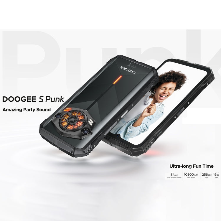 DOOGEE S PUNK Rugged Phone, 6GB+256GB, 6.58 inch Android 14 Spreadtrum T606 Octa Core, Network: 4G, OTG, NFC(Green) - DOOGEE by DOOGEE | Online Shopping UK | buy2fix