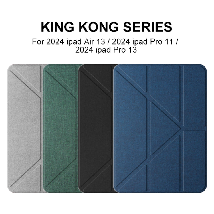 For iPad Pro 11 2024 Mutural Multi-fold Smart Leather Tablet Case(Blue) - iPad Pro 11 2024 Cases by Mutural | Online Shopping UK | buy2fix