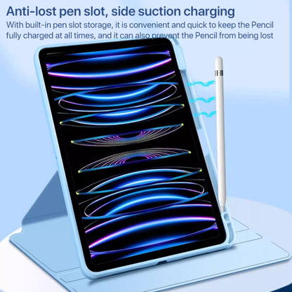 For iPad Pro 11 2024 Magnetic Split Leather Smart Tablet Case with Pen Slot(Sky Blue) - iPad Pro 11 2024 Cases by buy2fix | Online Shopping UK | buy2fix