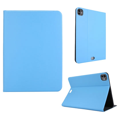 For iPad Pro 13 2024 Stretch Voltage Plain Leather Smart Tablet Case(Light Blue) - iPad Pro 13 2024 Cases by buy2fix | Online Shopping UK | buy2fix