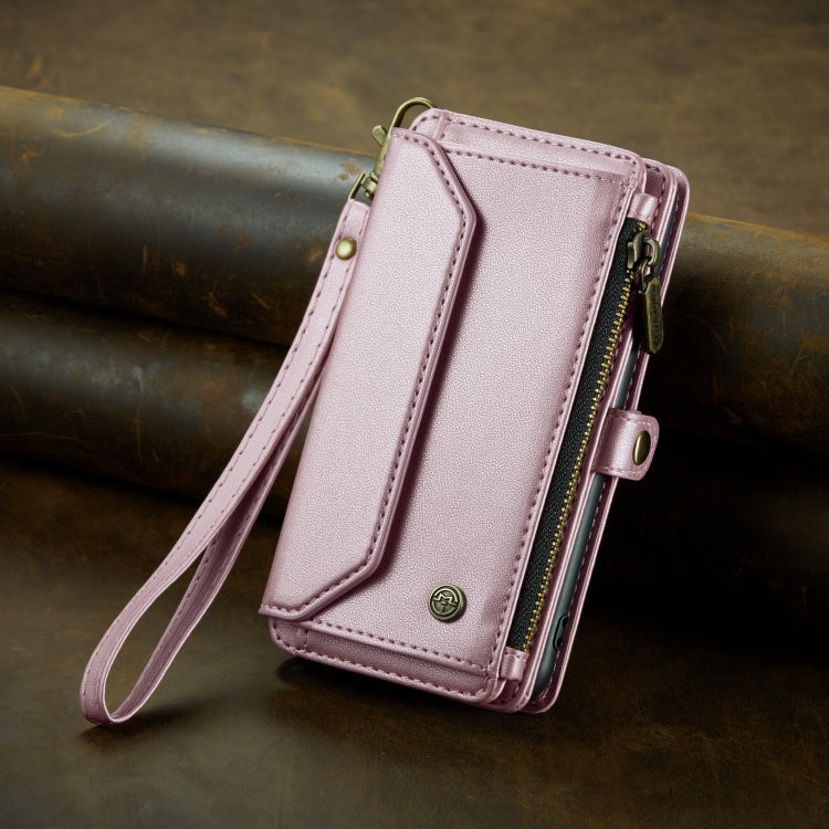 For iPhone 11 CaseMe C36 Card Slots Zipper Wallet RFID Anti-theft Leather Phone Case(Pink) - iPhone 11 Cases by CaseMe | Online Shopping UK | buy2fix