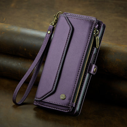 For Samsung Galaxy A13 5G / 4G CaseMe C36 Card Slots Zipper Wallet RFID Anti-theft Leather Phone Case(Purple) - Galaxy Phone Cases by CaseMe | Online Shopping UK | buy2fix