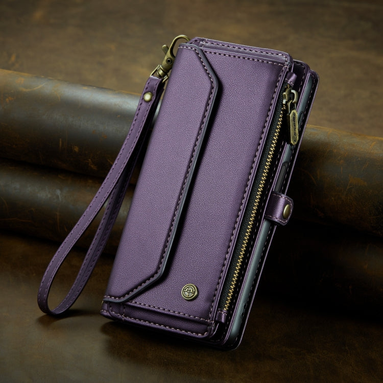 For Samsung Galaxy A55 5G CaseMe C36 Card Slots Zipper Wallet RFID Anti-theft Leather Phone Case(Purple) - Galaxy Phone Cases by CaseMe | Online Shopping UK | buy2fix