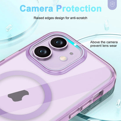 For iPhone 11 Colorful MagSafe Magnetic PC + TPU Phone Case(Light Purple) - iPhone 11 Cases by buy2fix | Online Shopping UK | buy2fix