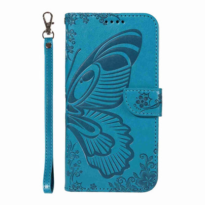 For OnePlus 11 5G Swallowtail Butterfly Embossed Leather Phone Case(Blue) - OnePlus Cases by buy2fix | Online Shopping UK | buy2fix