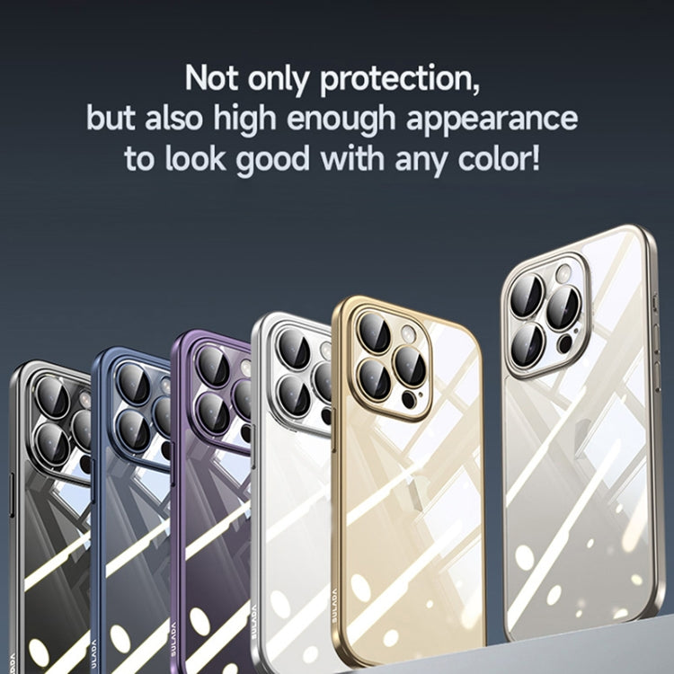 For iPhone 15 Pro Max SULADA Electroplating Frosted PC + TPU Shockproof Phone Case(Silver) - iPhone 15 Pro Max Cases by SULADA | Online Shopping UK | buy2fix