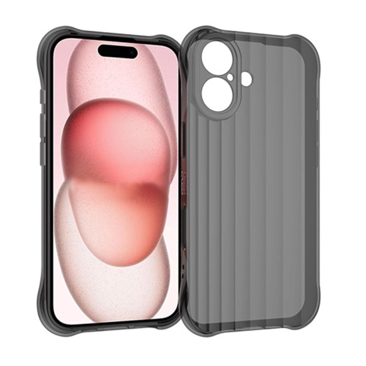 For iPhone 16 Plus Water Ripple Fine Hole TPU Phone Case(Black) - iPhone 16 Plus Cases by buy2fix | Online Shopping UK | buy2fix