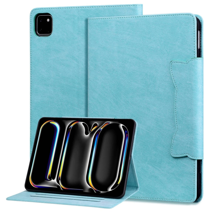 For iPad Pro 11 2024 Cat Buckle Leather Smart Tablet Case(Sky Blue) - iPad Pro 11 2024 Cases by buy2fix | Online Shopping UK | buy2fix