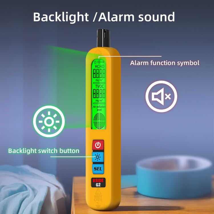 BSIDE G2 Portable Air Quality Detector Indoor Formaldehyde Tester - Air & Water Quality Tester by BSIDE | Online Shopping UK | buy2fix