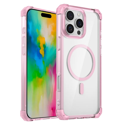 For iPhone 16 Pro Max Transparent MagSafe Magnetic Phone Case(Pink) - iPhone 16 Pro Max Cases by buy2fix | Online Shopping UK | buy2fix