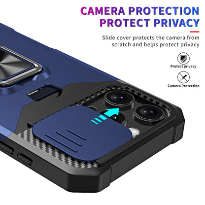 For iPhone 16 Pro Max Camera Shield Card Slot PC+TPU Phone Case(Gold) - iPhone 16 Pro Max Cases by buy2fix | Online Shopping UK | buy2fix