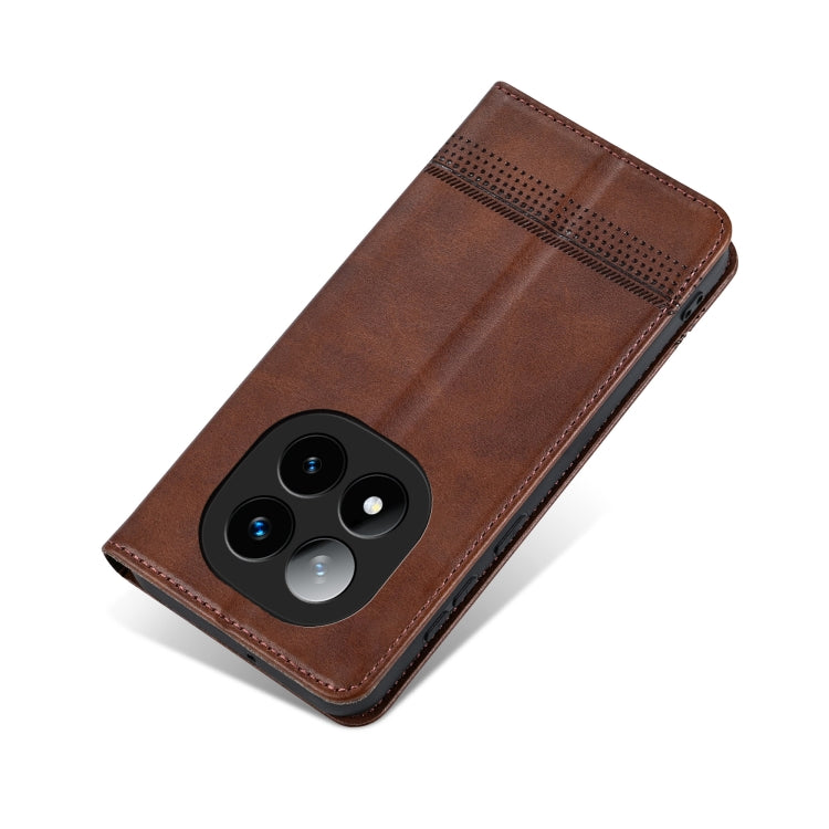 For Redmi Note 14 Pro+ 5G AZNS Magnetic Calf Texture Flip Leather Phone Case(Dark Brown) - Note 14 Pro+ Cases by AZNS | Online Shopping UK | buy2fix