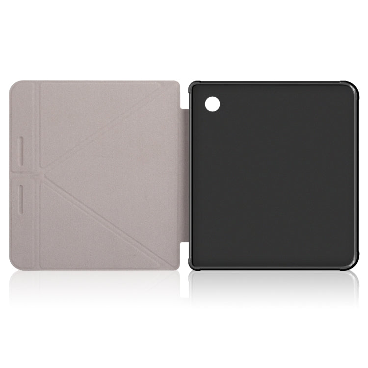 For Kobo Libra Colour 2024 Solid Color Deformation TPU Leather Smart Tablet Case(Grey) - Others by buy2fix | Online Shopping UK | buy2fix