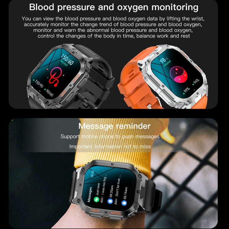 LEMFO K61 Pro 1.96 inch BT5.0 Sport Smart Watch, Support Bluetooth Call / Sleep / Blood Oxygen / Heart Rate / Blood Pressure Health Monitor(Black) - Smart Watches by LEMFO | Online Shopping UK | buy2fix