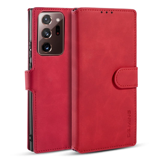 For Samsung Galaxy Note20 Ultra DG.MING Retro Oil Side Horizontal Flip Case with Holder & Card Slots & Wallet(Red) - Galaxy Note20 Ultra Cases by DG.MING | Online Shopping UK | buy2fix