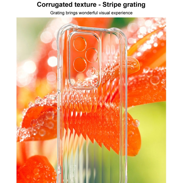 For Honor 200 Lite Global IMAK Corrugated Texture Airbag TPU Phone Case(Transparent Black) - Honor Cases by imak | Online Shopping UK | buy2fix