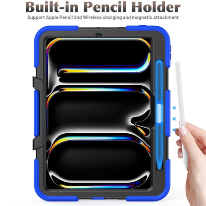 For iPad Pro 11 2024 Colorful Silicone Heavy Duty Hybrid PC Tablet Case(Dark Blue) - iPad Pro 11 2024 Cases by buy2fix | Online Shopping UK | buy2fix