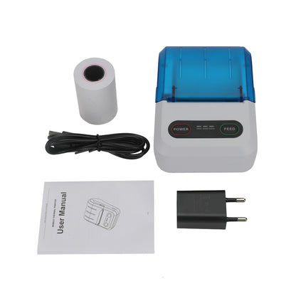 BT-583 58mm USB-C/Type-C + Bluetooth Portable Thermal Printer, Specification:EU Plug(Blue White) - Printer by buy2fix | Online Shopping UK | buy2fix