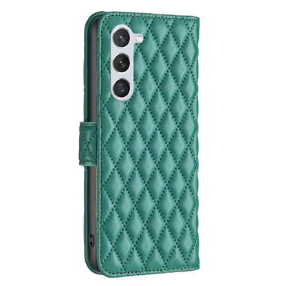 For Samsung Galaxy S25 5G Diamond Lattice Wallet Flip Leather Phone Case(Green) - Galaxy S25 5G Cases by buy2fix | Online Shopping UK | buy2fix