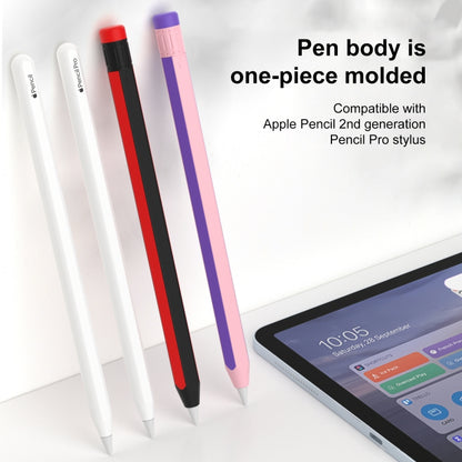 For Apple Pencil 2 / Pencil Pro Colorful Pencil Style Stylus Silicone Protective Case(Sapphire Blue Cyan) - Pencil Accessories by buy2fix | Online Shopping UK | buy2fix