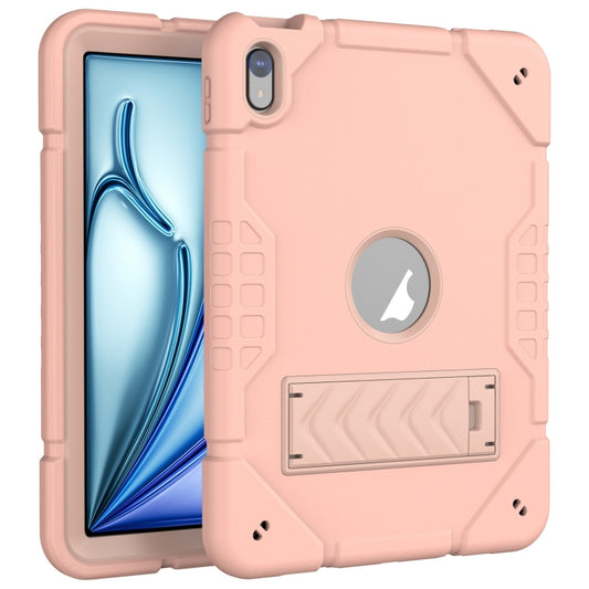 For iPad Air 11 2024 Armor Holder Silicone Hybrid PC Tablet Case(Rose Gold) - iPad Air 11 2024 Cases by buy2fix | Online Shopping UK | buy2fix