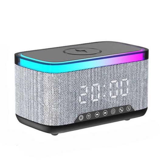 AEC S300 Portable 10W Power Multifunction Bluetooth Speaker Alarm Clock Wireless Charger(Black) - Desktop Speaker by AEC | Online Shopping UK | buy2fix