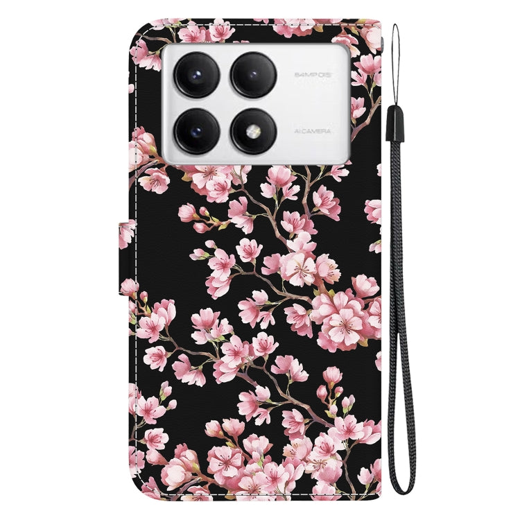 For Xiaomi Redmi K70 Pro / K70 Crystal Texture Colored Drawing Leather Phone Case(Plum Bossom) - K70 Cases by buy2fix | Online Shopping UK | buy2fix