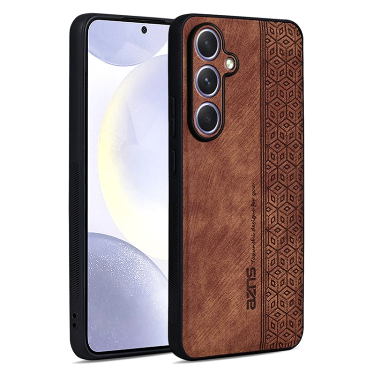 For Samsung Galaxy S25+ 5G AZNS 3D Embossed Skin Feel Phone Case(Brown) - Galaxy S25+ 5G Cases by AZNS | Online Shopping UK | buy2fix