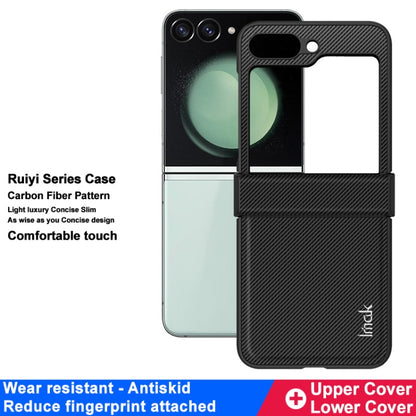 For Samsung Galaxy Z Flip6 imak Ruiyi Series Carbon Fiber PU + PC Phone Case - Galaxy Z Flip6 5G Cases by imak | Online Shopping UK | buy2fix