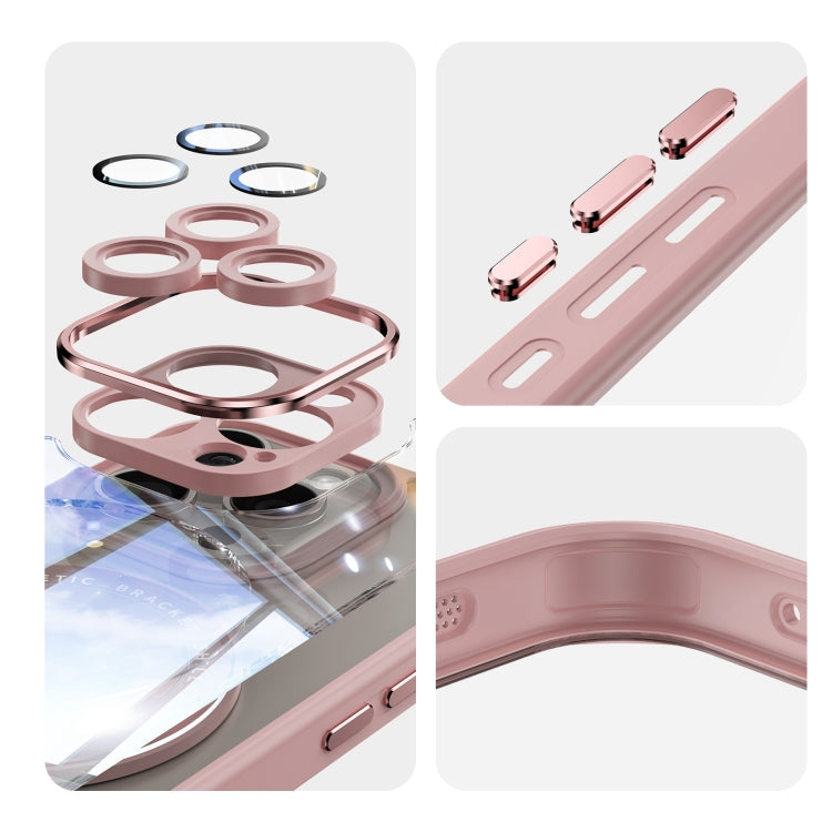 For iPhone 14 Pro 360 Holder Magsafe Acrylic Hybrid TPU Phone Case(Pink) - iPhone 14 Pro Cases by buy2fix | Online Shopping UK | buy2fix