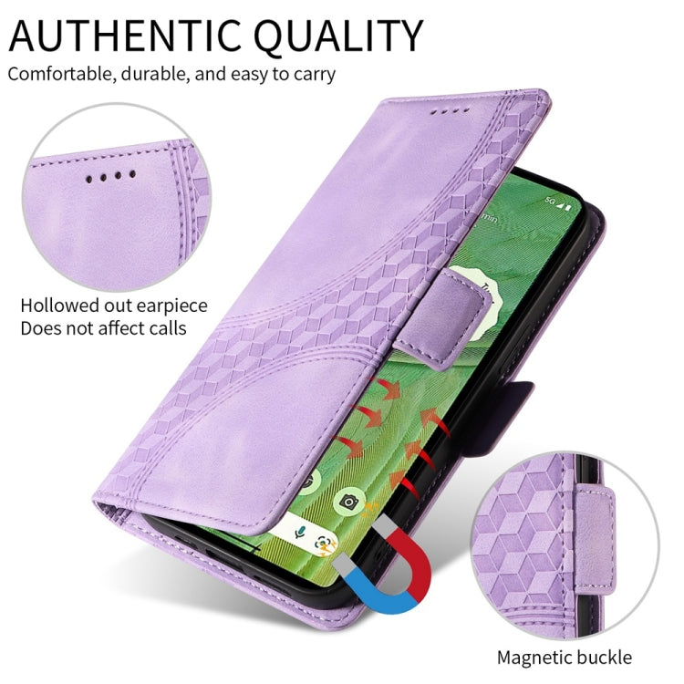 For Redmi K70 Ultra Embossed Rhombus Starry Leather Phone Case(Purple) - Xiaomi Cases by buy2fix | Online Shopping UK | buy2fix