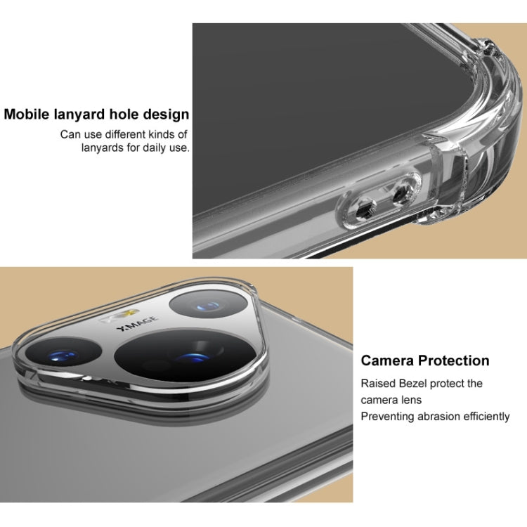 For Realme GT 6 5G Global imak Shockproof Airbag TPU Phone Case(Transparent Black) - Realme Cases by imak | Online Shopping UK | buy2fix