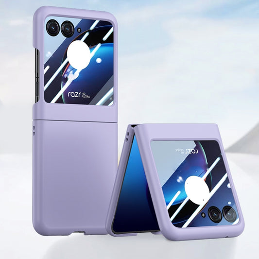 For Motorola Razr 40 Ultra Integrated PC Skin Feel Shockproof Phone Case(Purple) - Motorola Cases by buy2fix | Online Shopping UK | buy2fix