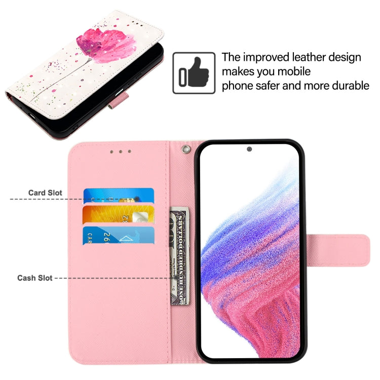 For Blackview Shark 8 3D Painting Horizontal Flip Leather Phone Case(Flower) - More Brand by buy2fix | Online Shopping UK | buy2fix